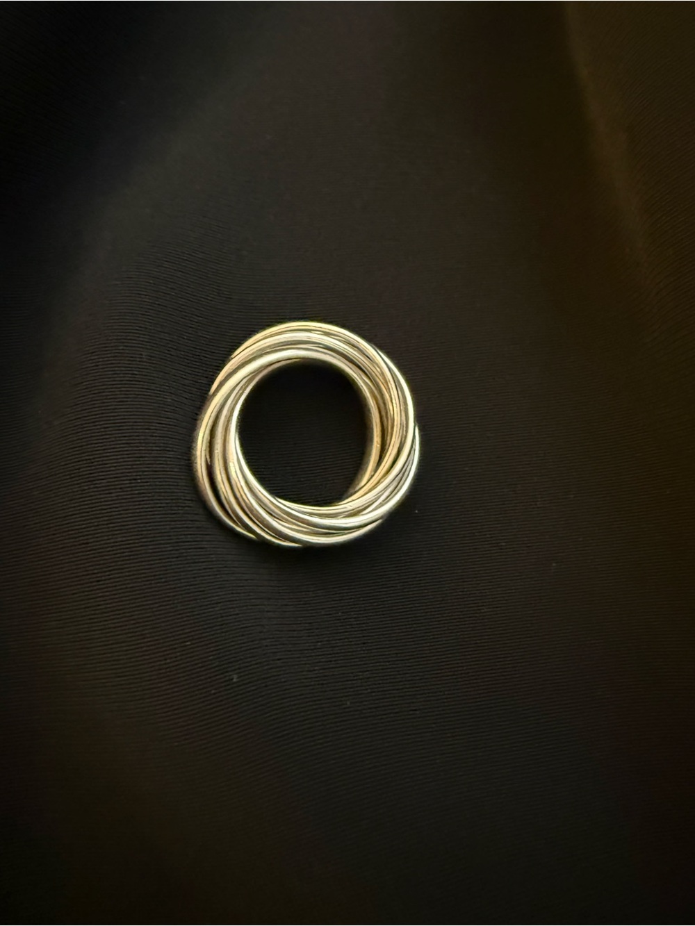 Stacked Interlink Ring in Silver - Women Jewelry